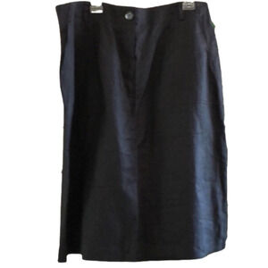 Linen 32”Waist Blu No.9 Skirt Navy NWT